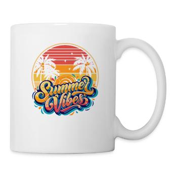 Summer vibes retro sunset - Mug - white - Right