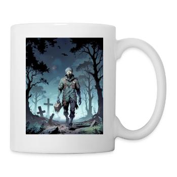 Zombie Monster dunkel Horror gruselig Halloween gruselig - Tasse - Weiß - Rechts