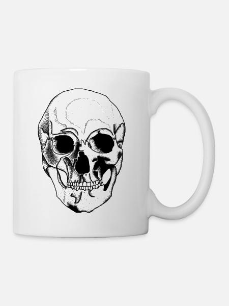 Crâne humain - Mug blanc - blanc