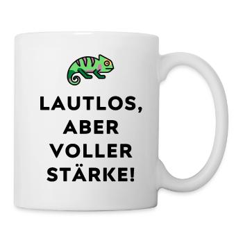 CHAMÄLEON LAUTLOS ABER VOLLER STÄRKE - Tasse - Weiß - Rechts