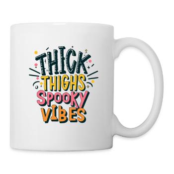 Thick Thighs, Spooky Vibes - Mug - white - Right