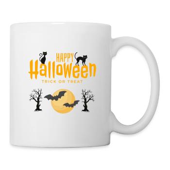 Moonlit Halloween: Trick or Treat, Moon Bats - Mug - white - Right