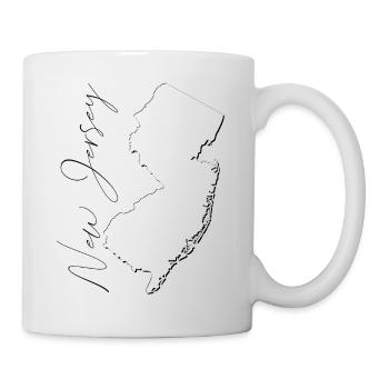 New Jersey (United States) | Map | Shadow Script - Mug - white - Right