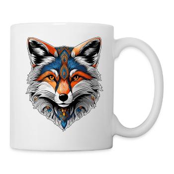 La tête d'un beau renard - Mug blanc - blanc - Droite