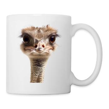 Der Strauß lebt in Savannen und Wüsten - Tasse - Weiß - Rechts