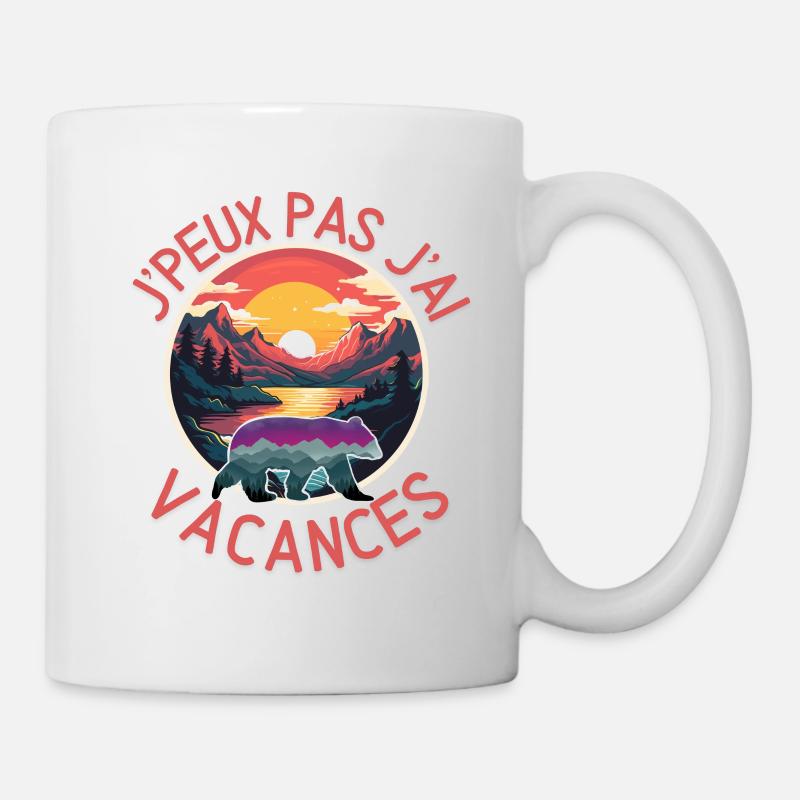 Vacances plage nature ours - Mug blanc - blanc