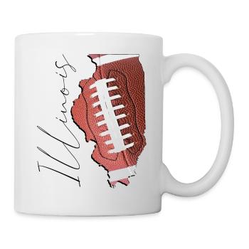 Illinois (United States) | real football | Map Scpt - Mug - white - Right