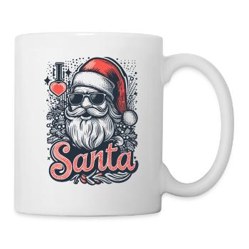 Ich liebe den Weihnachtsmann, frohe Weihnachten - Tasse - Weiß - Rechts