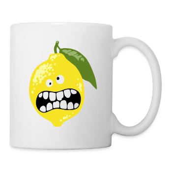 saure Zitrone - Tasse - Weiß - Rechts