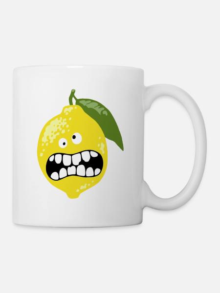saure Zitrone - Tasse - Weiß