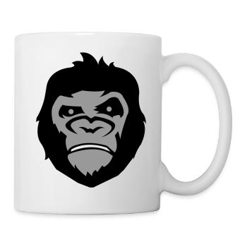 gorilla face - Tasse - Weiß - Rechts
