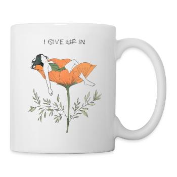Gib niemals auf, bleib inspiriert und positiv - Tasse - Weiß - Rechts