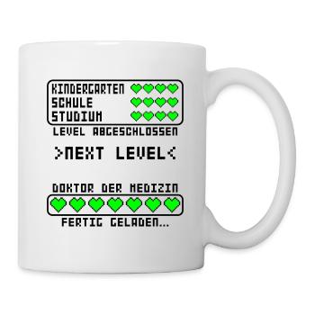Doktortitel Doktor der Medizin Med bestanden - Tasse - Weiß - Rechts