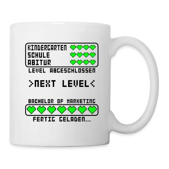 Bachelor Marketing of Arts B.A, Studium bestanden - Tasse - Weiß - Rechts