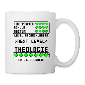 Theologie Studium Examen Prüfung bestanden - Tasse - Weiß - Rechts
