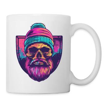 Crâne de bûcheron - Mug blanc - blanc - Droite