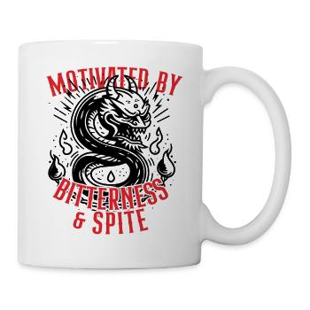 MOTIVATED BY BITTERNESS AND SPITE - Mug - white - Right