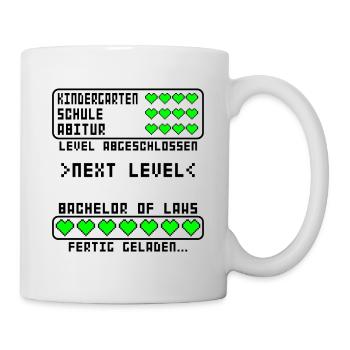 Bachelor of Laws Studium Prüfung bestanden - Tasse - Weiß - Rechts
