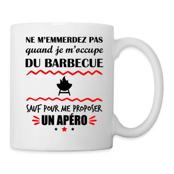 Ne m'emmerdez pas barbecue, fête des pères, mères - Mug blanc - blanc - Droite