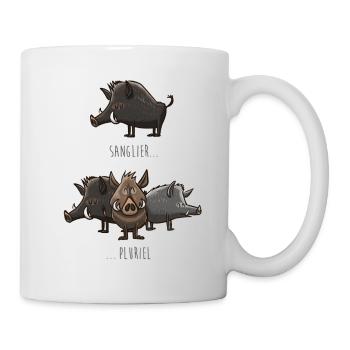 Sanglier Pluriel - Mug blanc - blanc - Droite