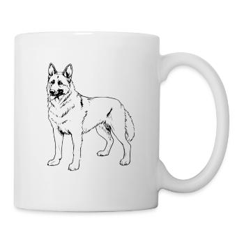 Chien de race berger allemand - Mug blanc - blanc - Droite