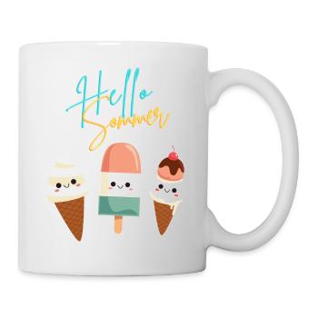 Hello Sommer - Tasse - Weiß - Rechts