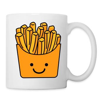 pommes smile - Tasse - Weiß - Rechts