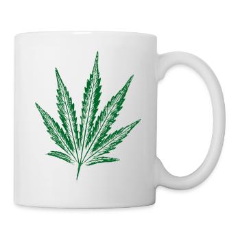 Cannabis Blatt - Tasse - Weiß - Rechts