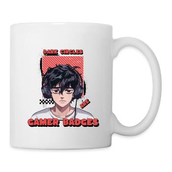 Les cernes sont des badges de joueur - Mug blanc - blanc - Droite