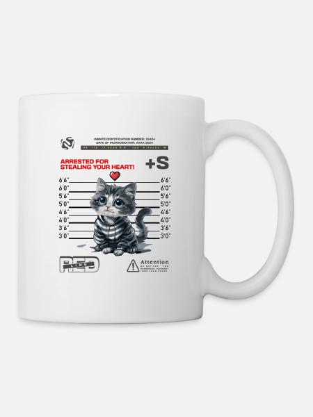 Heart Stealing Kitty - Arrêté pour sa gentillesse - Mug blanc - blanc
