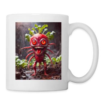 vegetables downfall Apocalypse Monster evil radish - Mug - white - Right