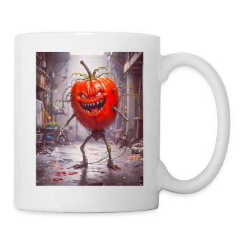 Gemüse Mutant Tomate Monster Verwandlung - Tasse - Weiß - Rechts