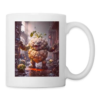 vegetables downfall Apocalypse Monster cauliflower - Mug - white - Right