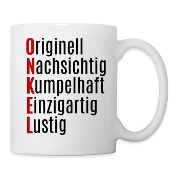 Onkel Geschenk lustig von Neffe Nichte - Tasse - Weiß - Rechts
