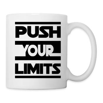 PUSH YOUR LIMITS - Mug blanc - blanc - Droite