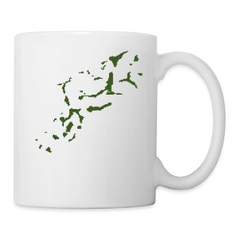 Khaki Background - PIXEL Ornament CAMOUFLAGE - Mug - white - Right