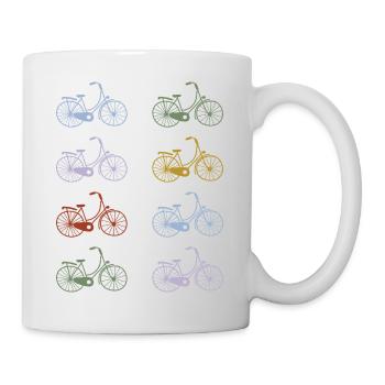 Vélos rétro peints à la main - Mug blanc - blanc - Droite