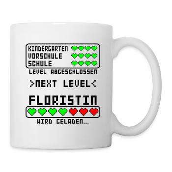 Floristin Ausbildung Beginn für Baby Azubine - Tasse - Weiß - Rechts