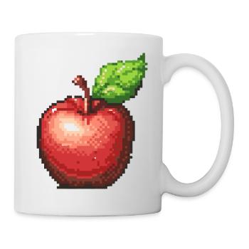 Icône Apple Pixel - Mug blanc - blanc - Droite