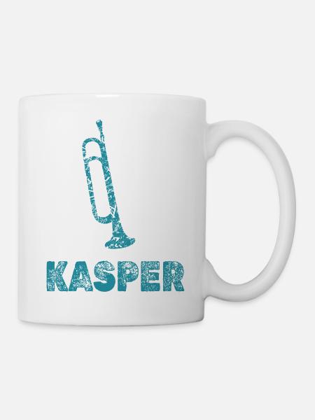 Kasper als Blasmusik - Tasse - Weiß