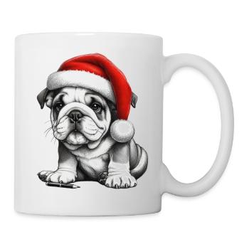 bouledogue noël - Mug blanc - blanc - Droite