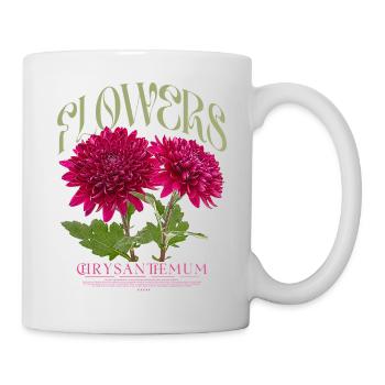 Chrysanthèmes, Chrysanthème, Fleur, Fleurs - Mug blanc - blanc - Droite