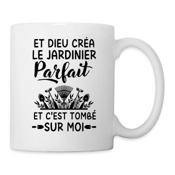 Et Dieu créa le jardinier parfait - Mug blanc - blanc - Droite