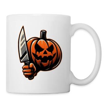 Killer Kürbis - Halloween Horror Kürbis Kürbis - Tasse - Weiß - Rechts
