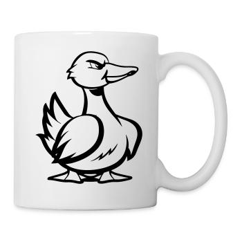 Bande dessinée de canard - Mug blanc - blanc - Droite