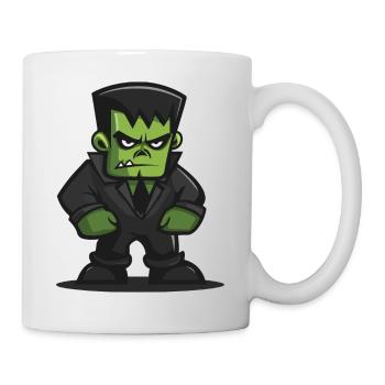 Bande dessinée d’Halloween zombie - Mug blanc - blanc - Droite