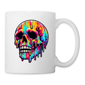 Lebendiger schmelzender Schädel - Tasse - Weiß - Rechts