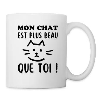 Mon Chat doux est plus beau que toi - Mug blanc - blanc - Droite