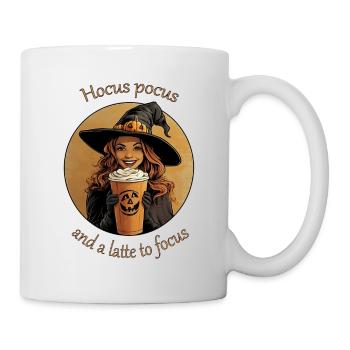 Hocus pocus et un latte pour se concentrer - Mug blanc - blanc - Droite