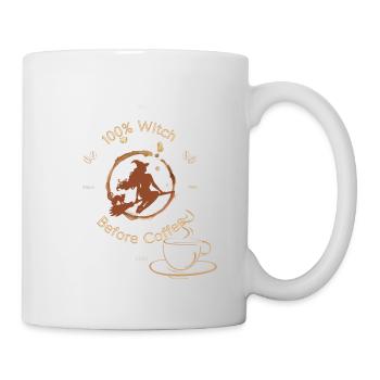 100% Witch before Coffee: For all coffee lovers - Mug - white - Right